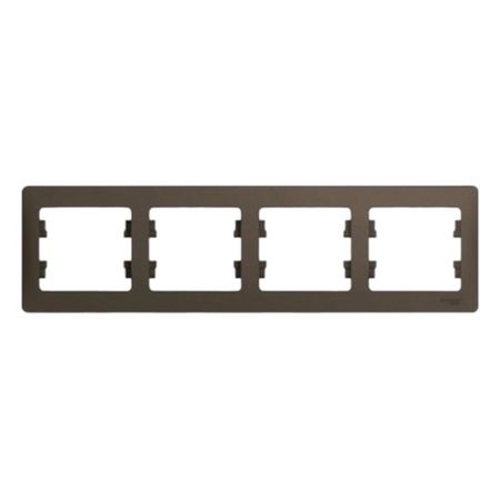 Рамка Systeme Electric Glossa четырехместная шоколад (GSL000804)