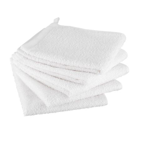 Набор салфеток махровых 30х30 см белый (5 шт.) портативная сумка для салфеток moonbiffy из стираного хлопка