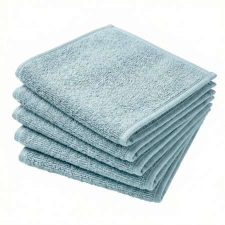 Набор салфеток махровых 30х30 см серо-зеленый (5 шт.) портативная сумка для салфеток moonbiffy из стираного хлопка