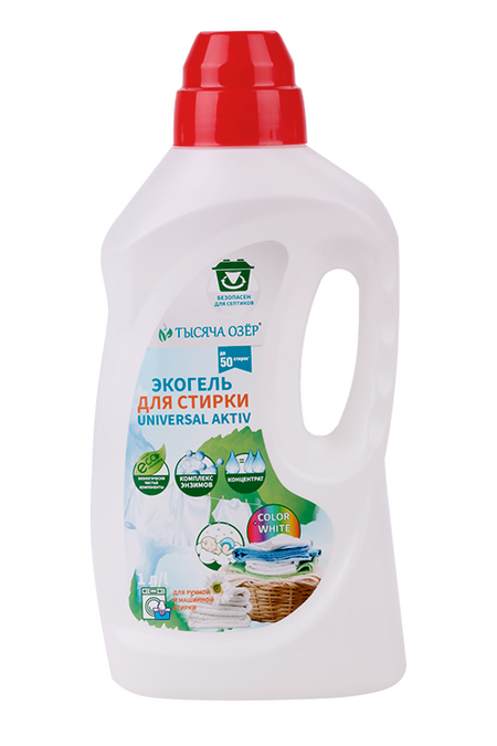 Экогель д/стирки Тысяча Озер универсал с растительными тензидами/комплекс энзимов 1 л михаил куртов тысяча лайков земных записки технотеолога сезон 1