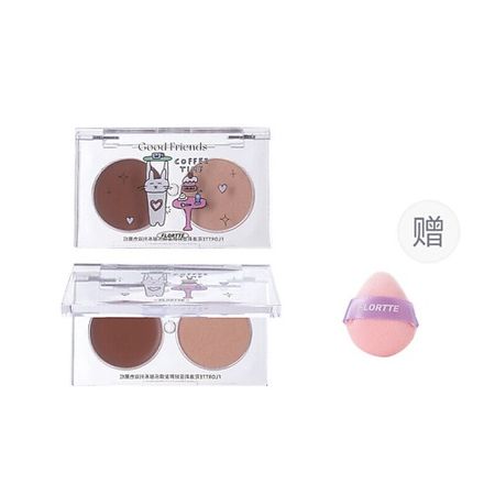 Румяна FLORTTE Двухцветные румяна Good Friends Club Dual-Color Blush + Спонж amatsgreen фитолампа красная dual chips 5 wavelength