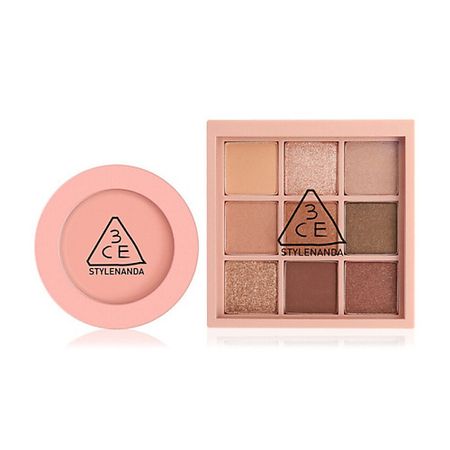 Набор средств для лица 3CE Набор: Румяна Face Blush + Тени для век Multi Eye Color Palette