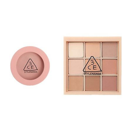 Набор средств для лица 3CE Набор: Румяна Face Blush + Тени для век Multi Eye Color Palette