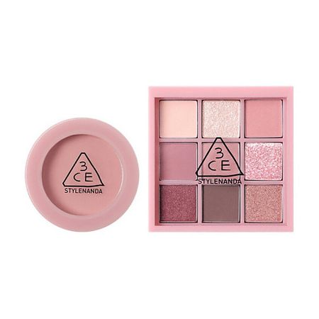 Набор средств для лица 3CE Набор: Румяна Face Blush + Тени для век Multi Eye Color Palette тени для век deborah color lovers водостойкие тон 07 зеленый павлин