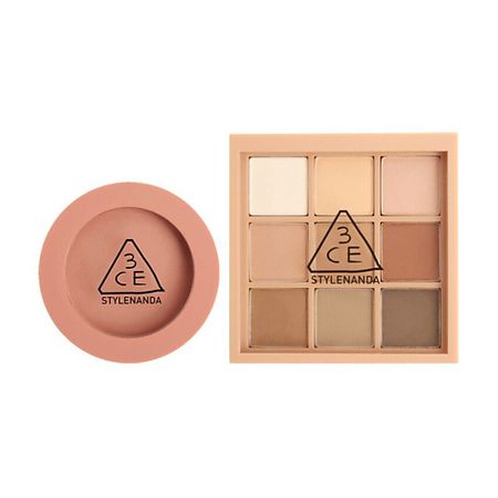 Набор средств для лица 3CE Набор: Румяна Face Blush + Тени для век Multi Eye Color Palette тени для век deborah color lovers водостойкие тон 07 зеленый павлин