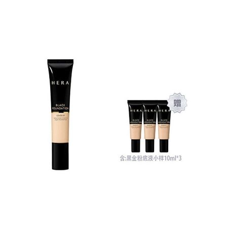 Тональное средство HERA Тональный крем Black Foundation Cover Fit + Миниатюры тонального крема миниатюры из меди овец