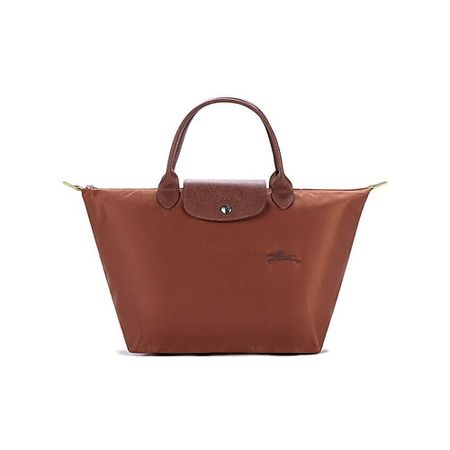 Сумка LONGCHAMP Сумка Le Pliage Green Cow Leather Trim Dumpling Medium Size Women's Brown