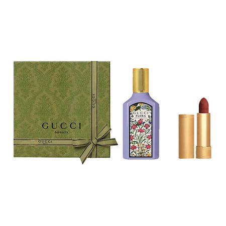 Набор парфюмерии GUCCI Парфюмерная вода Flora Gorgeous Magnolia + Матовая помада Rouge à Lèvres Mat парфюмерии gucci туалетная bloom eau de toilette помада rouge à lèvres mat