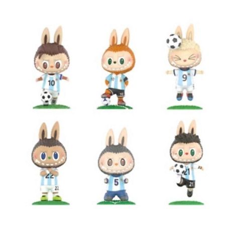 Мягкая игрушка POP MART Игрушка-сюрприз Labubu Argentina National Team Official Collection, 6 шт