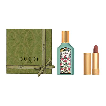 Набор парфюмерии GUCCI Парфюмерная вода Flora Gorgeous Jasmine + Матовая губная помада парфюмерии gucci парфюмерная   flora gorgeous gardenia пробник flora gorgeous jasmine