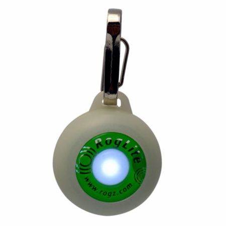 Ошейники, шлейки Rogz Светящаяся подвеска, белый (ЮАР) (20 г)