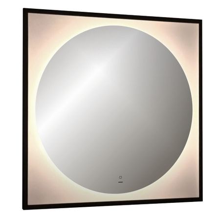 Зеркало с подсветкой прямоугольное 80х80 см бесконтактный сенсор Abber See (AG6117SCRB)