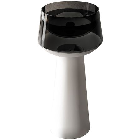 Раковина Abber Kristall 500 мм напольная белая/черная (AT2706White-Onyx)