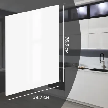 Фасад кухонного шкафа Аша 59.7x76.5 см KONSENSA ЛДСП цвет белый