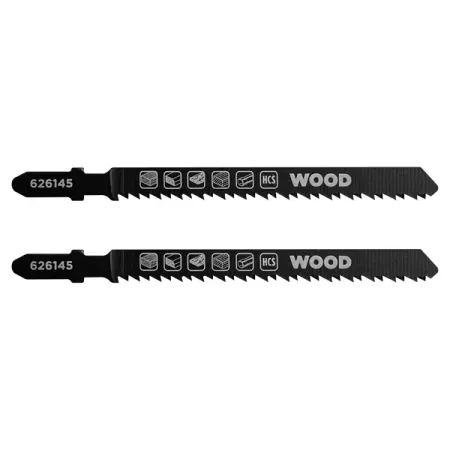 Пилка для электролобзика по дереву и пластику KWB 626145 быстрый и чистый рез, 2 шт.