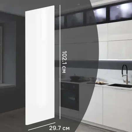 Фасад кухонного шкафа Аша 29.7x102.1 см KONSENSA ЛДСП цвет белый регулируемые гидравлические петли для кухонных шкафов