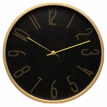 Часы настенные круглые пластик цвет черный бесшумные ø30 см настенные часы oeny 80 см