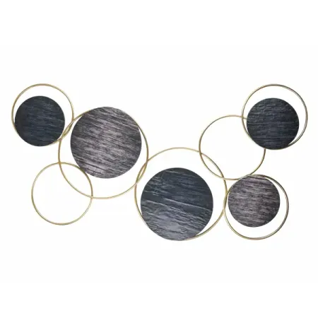 Панно 95.3 см металл цвет черно-золотой