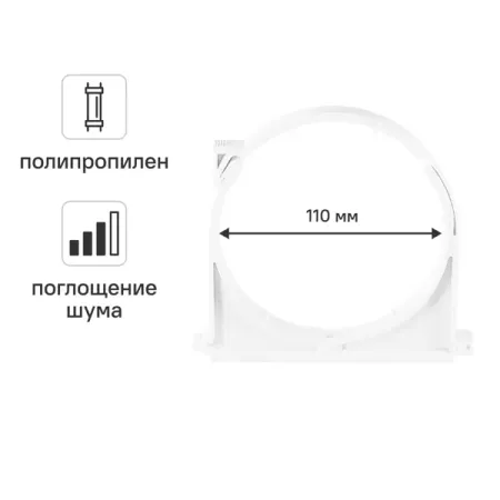 Хомут канализационный малошумный MONLID 110 мм полипропилен