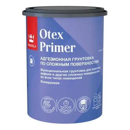 Грунтовка для сухих и влажных помещений Tikkurila Otex Primer A белая 0.9 л