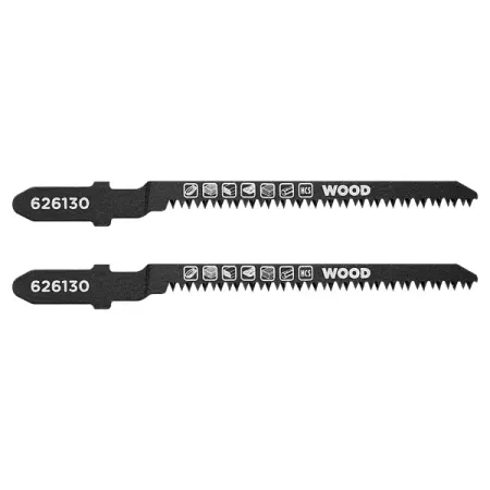 Пилка для электролобзика по дереву и пластику KWB 626130 чистый рез, 2 шт.