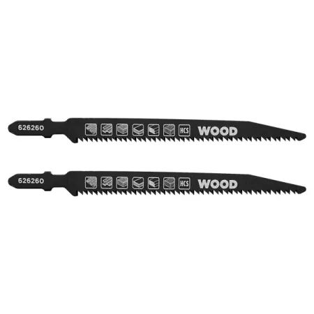 Пилка для электролобзика по дереву KWB 626260 чистый рез, 2 шт.