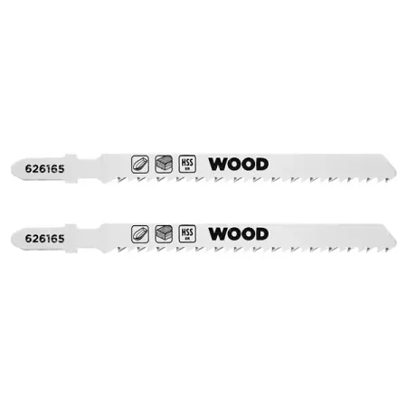Пилка для электролобзика по дереву и пластику KWB 626165 чистый рез, 2 шт.