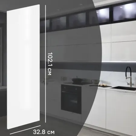 Фасад кухонного шкафа Аша 32.8x102.1 см KONSENSA ЛДСП цвет белый регулируемые гидравлические петли для кухонных шкафов