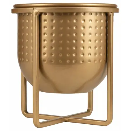 Кашпо для цветов Ø9.5 см h12.5 см v0.37 л металл золотистый
