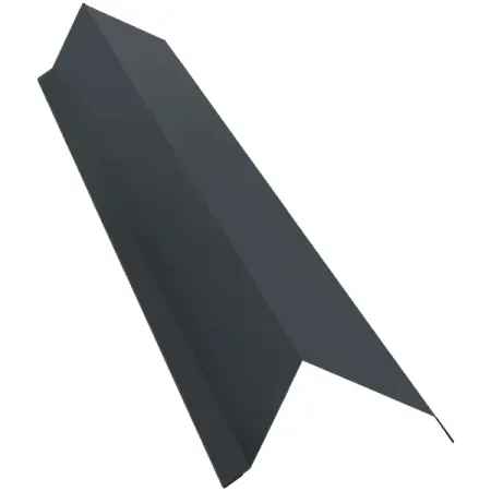 Планка ветровая для металлочерепицы 80x100 мм 2 м 0.4 мм цвет RAL 7024 серый