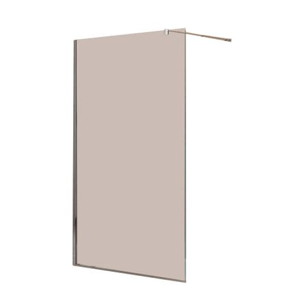 Душевая перегородка Cezares Liberta хром 120х195 см стекло цвет бронза 8 мм (LIBERTA-L-1-120-BR-Cr)