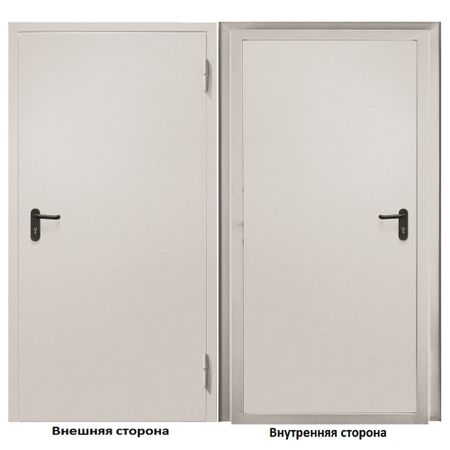 Дверь противопожарная Промет ДП-EIS-60 глухая правая серый RAL 7035 950х2050 мм