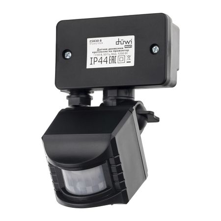 Датчик движения для прожектора Duwi DDF-01 IP44 230 В 180 градусов до 12 м черный (25830 8) hafele петля угол установки 45 92 градусов 316 34 501