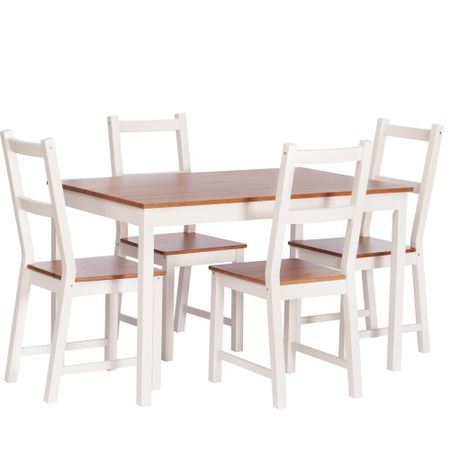 Обеденная группа антик белый стол и 4 стула Sonata Dining Set (21794) формирование математических представлений у   подготовительная группа 6 7 лет комплект из 12 карт
