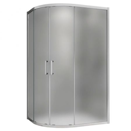 Душевой уголок Abber Schwarzer Diamant хром 100х90х195 см асимметрия стекло матовое 6 мм (AG01190M)