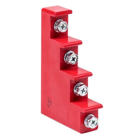 Изолятор угловой EKF PROxima Лесенка IP30 300 А с болтом и шайбой пластиковый красный (2 шт.) (plc-sl-300) красный конверт для денег   из 4 штук