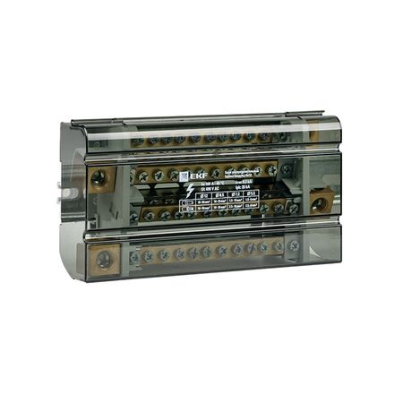Блок распределительный EKF PROxima 60х180х100 мм IP20 компактный сборный пластиковый серый (db-160-4х12)