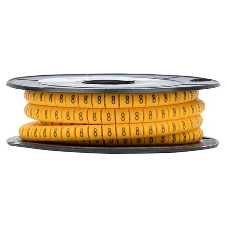 Маркеры кабельные (клипсы) EKF PROxima 3-4,2 мм цифра 8 желтые (1000 шт.) (plc-KM-2.5-8) касса букв и цифр