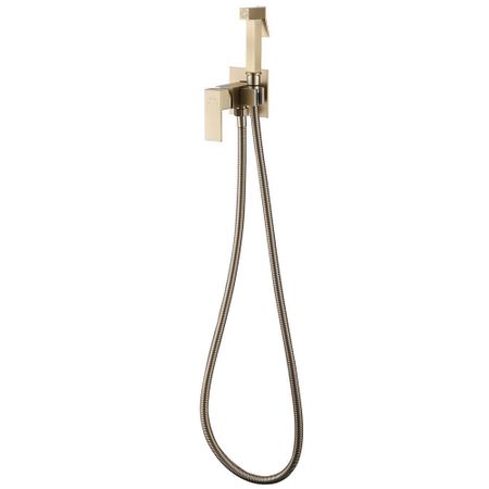 Смеситель с гигиеническим душем встраиваемый Abber Daheim со скрытой частью в комплекте золото (AF8226G)