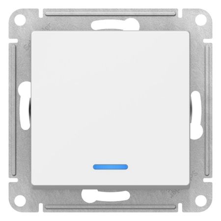 Выключатель Systeme Electric AtlasDesign одноклавишный встраиваемый лотос с подсветкой (ATN001313)