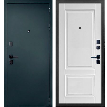 Дверь входная Дверной континент Брест правая антик серебро - белый матовый 860х2050 мм подарочная коробка металлик серебро средняя