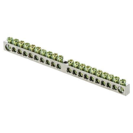 Шина нулевая без изолятора EKF PROxima PEN 6х9 мм 20 отверстий крепеж по центру (10 шт.) (sn1-63-20)