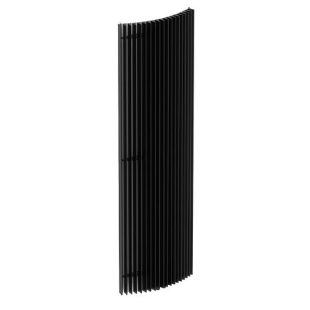 Радиатор стальной Jaga Iguana Arco 50 мм 1 секция 1/2 нижнее подключение 1800х510 мм черный