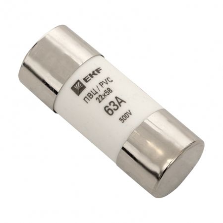 Вставка плавкая EKF PROxima ПВЦ 63А 50 кА 220 В цилиндрическая (10 шт.) (pvc-22x58-63)