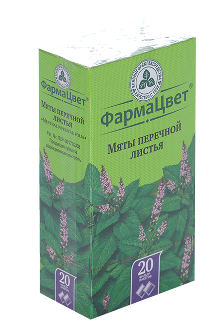 Мяты перечной листья ФармаЦвет 1.5 г, 20 шт, сырье растительное-порошок Красногорск