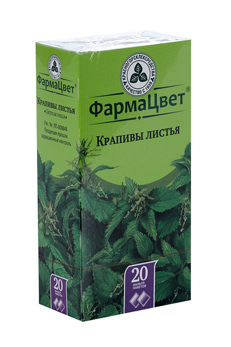 Крапивы лист ФармаЦвет, 1,5 г, 20 шт, сырье растительное-порошок