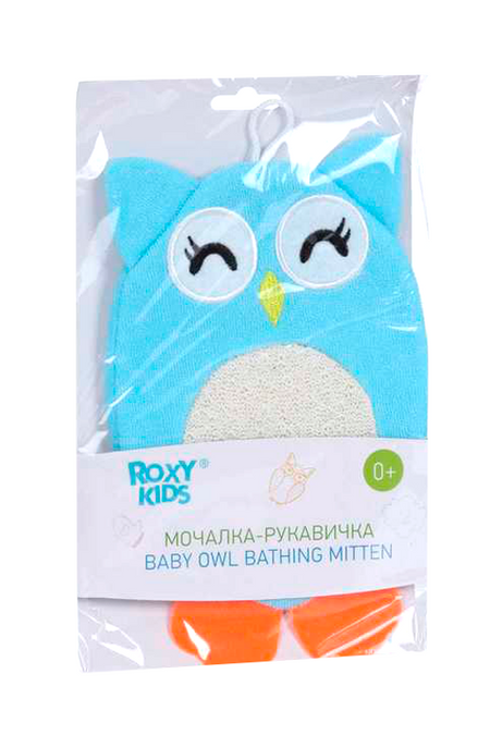 Мочалка-рукавичка Roxy-Kids Baby Owl д/купания малышей рукавичка