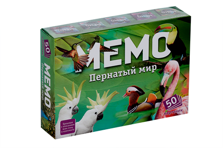 Настольная игра Нескучные игры мемо пернатый мир 50 карточек асборн карточки нескучные игры от простых до сложных