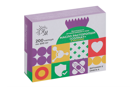 Масло расторопши Солнат, 300 мг, 200 шт, капсулы