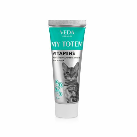 Витамины и добавки Веда MY TOTEM VITAMINS мультивитаминный гель для кошек (75 мл)